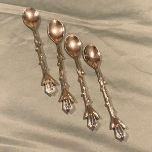 Set of 4 handmade brass altar spoons